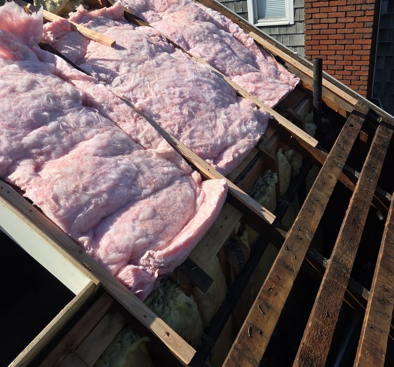 shims on top of rafters