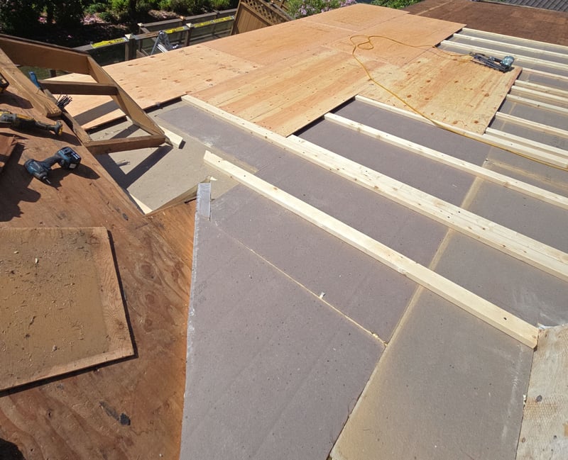 vented deck above foam insulation