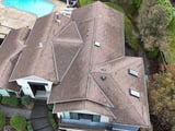 Clyde Hill: a drone view of the house before the old roof came off.