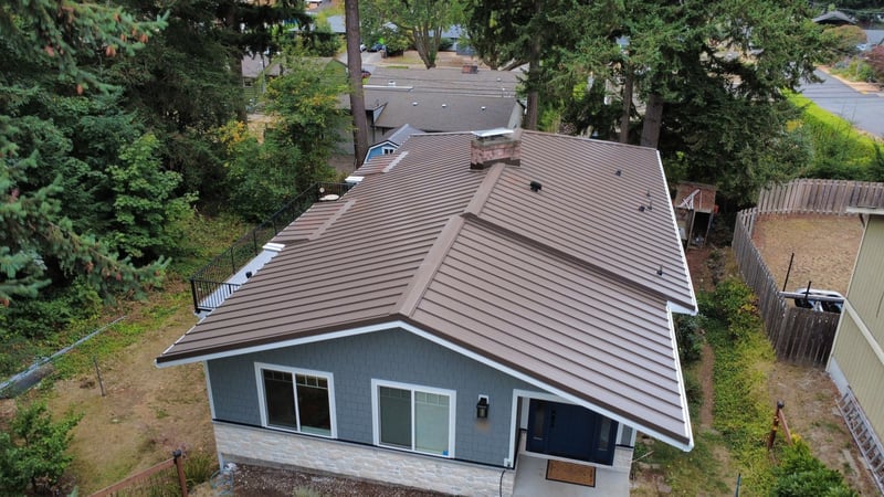 24-gauge steel standing seam metal roof installed by RoofSmart
